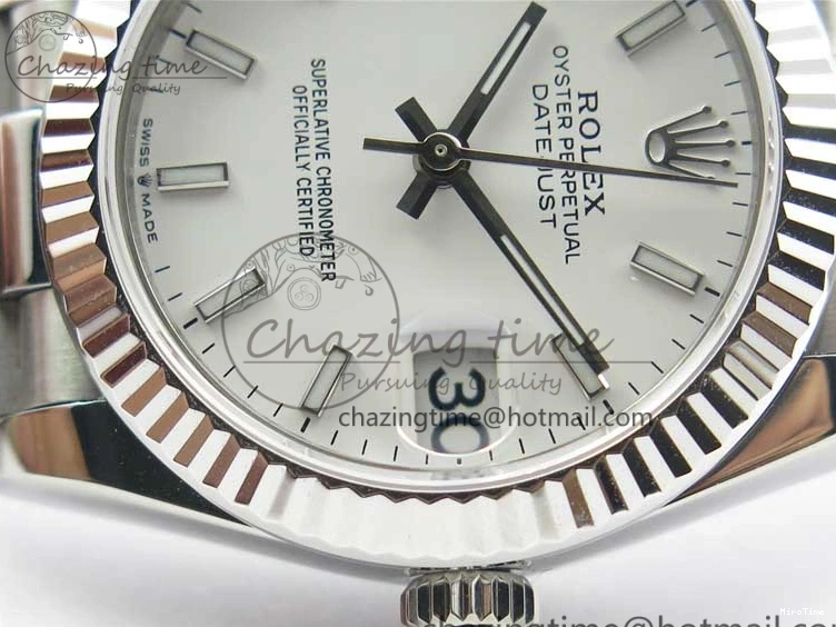 MiroTime 0322 Lightweight Datejust 31mm 278275 SS BP Maker Best Edition White Stick Markers Dial on SS President Bracelet 3100